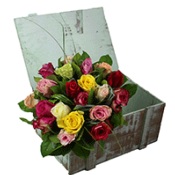 VENISE - Bouquet de roses multicolore