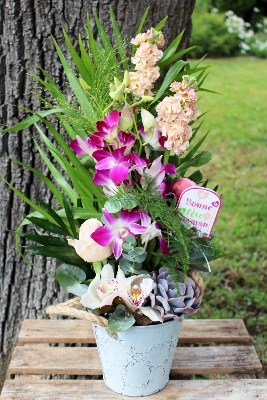 Fête des Mères - Composition de fleurs variées et succulente