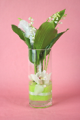 1er Mai - Composition de muguet et orchidée