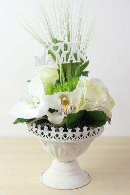 FÊTE DES MÈRES - Petite composition d'orchidées et d'hortensia