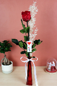 SAINT-VALENTIN - Soliflore rose éternelle
