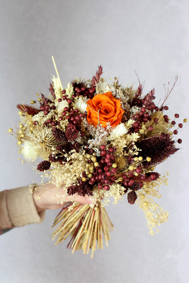 ANNA - Bouquet de Fleurs Séchées et Rose éternelle