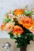 Fleurs artificielles pour cimetière - Cône de fleurs variées
