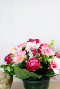 Fleurs artificielles pour cimetière - Composition de fleurs variées