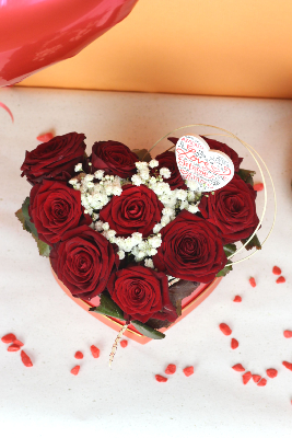 SAINT-VALENTIN - Cœur de rose