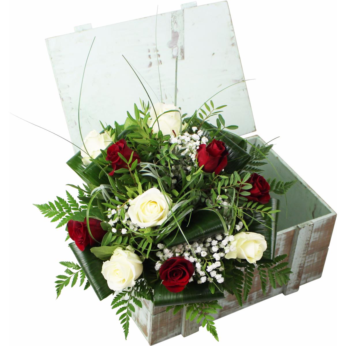 Bouquet De Roses Rouges Blanches Ygritte