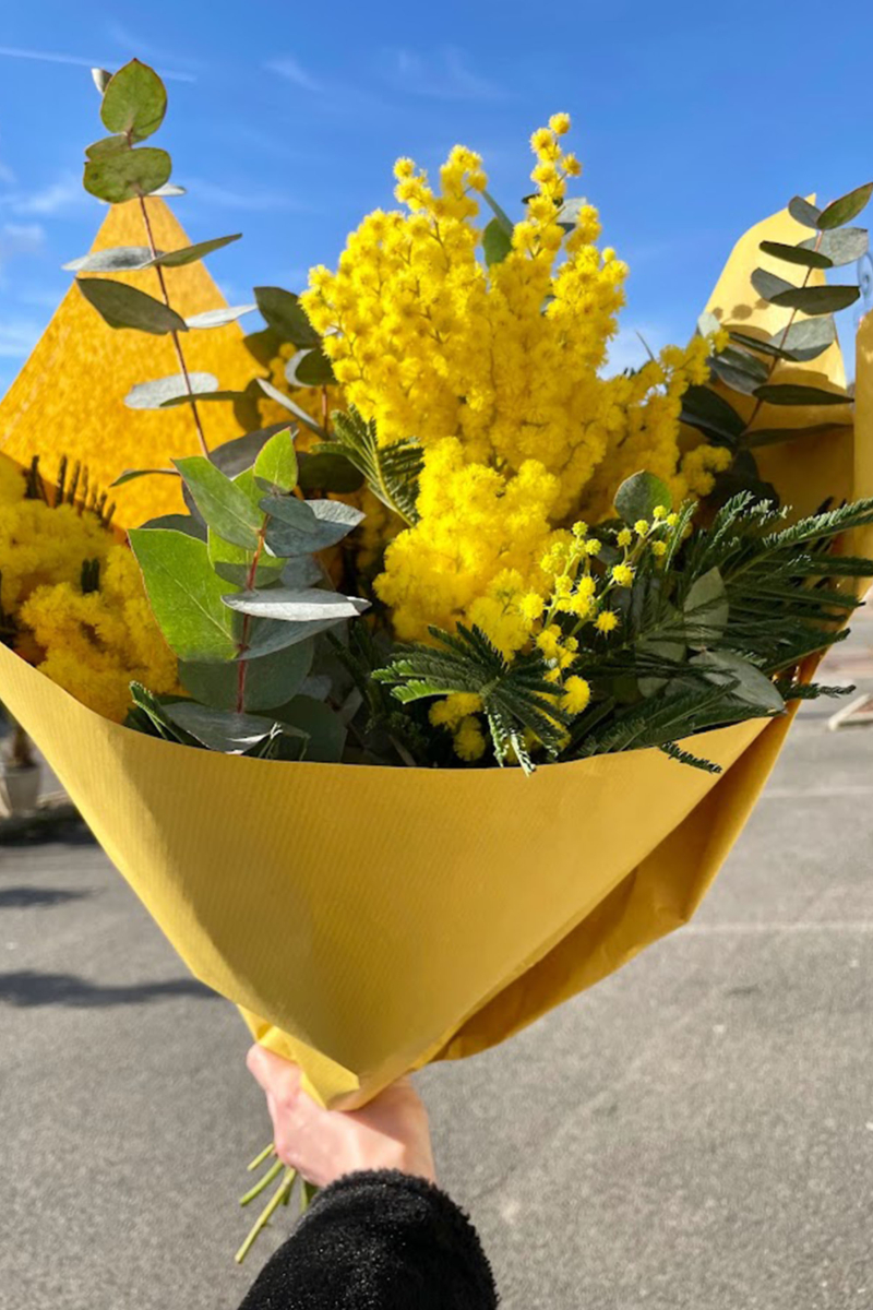 Bouquet de Mimosa et Eucalyptus - La Fontaine Fleurie