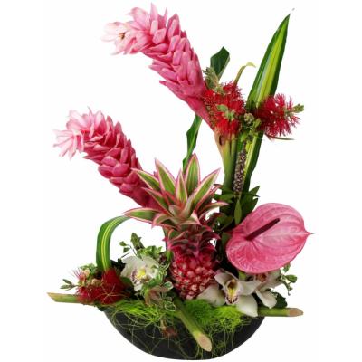 COMPOSITION DE FLEURS EXOTIQUES RAYS FÊTE DES MÈRES