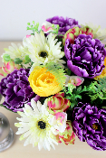 Fleurs artificielles pour cimetière - Coupe de fleurs colorées