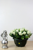 Fleurs artificielles pour cimetière - Coupe de roses boutons