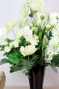 Fleurs artificielles pour cimetière - Cône de fleurs variées