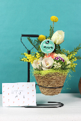 Fête des Grands-Mères - Composition panier fleuri