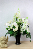 Fleurs artificielles pour cimetière - Cône de fleurs variées