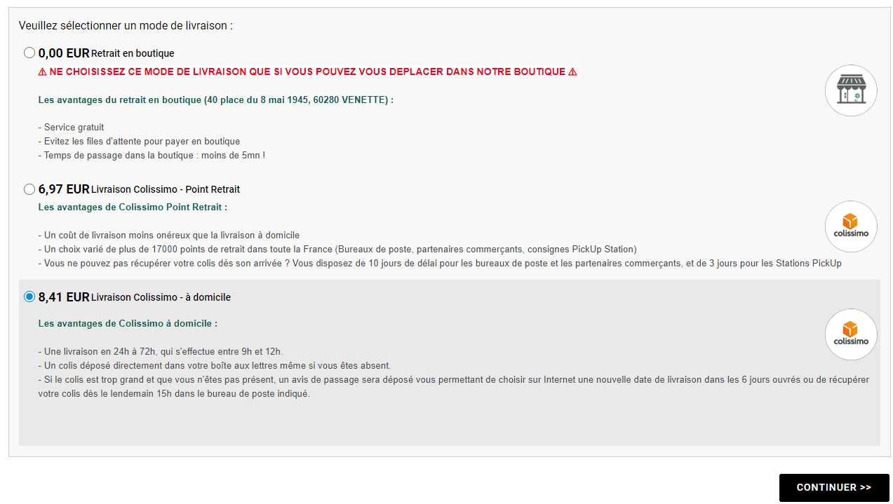 Option Colissimo